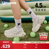 斐乐硬糖丨FILA潮牌老爹鞋增高厚底秋季女鞋轻便休闲运动鞋子 棉花糖/银-MM 35.5