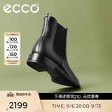 爱步（ECCO）靴子女 时尚潮流百搭冬季切尔西女靴牛皮粗跟短靴女 型塑266503 黑色26650301001 （批次随机发货） 37