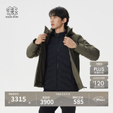KOLON SPORT/可隆软壳三合一夹克 男子防泼水防风户外冲锋衣2级 LHJK5WNT13-OG 橄榄绿 【羽绒内胆】 3XL 190/108B