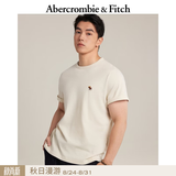 Abercrombie & Fitch经典小麋鹿图案情侣柔软纯棉短袖T恤上衣26春夏男装124-6014 暖米色 M (180/100A)