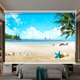 旺厨坊 山水画卷帘古典风景房间书房办公室背景遮光窗帘手拉免打孔拉式 中式风景3 免打孔