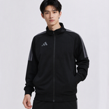 阿迪达斯（adidas）2026秋季新品运动夹克宽松显瘦百搭透气休闲通勤外套 黑/灰 XL