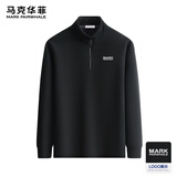 马克华菲卫衣男士套头秋季新款立领外套青年学生上衣服男装潮流 黑色 XL