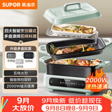 苏泊尔（SUPOR）电火锅 电煮锅电蒸锅 多功能烤鱼烤肉电热锅 火锅专用锅 分体家用电炖锅 多用途料理锅H3423FC862