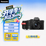 松下【12期免息】G100DK+【25mmF1.7】白盒 双镜头（Panasonic）微单数码相机 vlog 4K视频 柔肤自拍