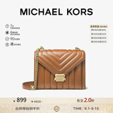 MICHAEL KORS礼物轻奢MK女包WHITNEY单肩斜挎包大号橡果棕