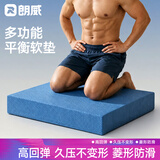 朗威平衡垫健身垫加厚平板支撑软踏垫核心跪垫训练卷腹软垫卧推垫背 蓝色大号-50*40*6cm