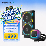 九州风神（DEEPCOOL）冰果240PRO黑色一体式水冷散热器/短管设计/PWM调速水泵/升级高性能ARGB风扇