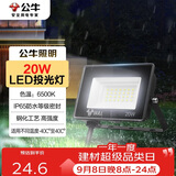 公牛（BULL）LED投光灯户外庭院工厂园林灯露营灯 IP65防水等级20W-6500K白光