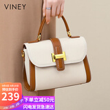 viney牛皮包包女包斜挎妈妈包中年手提单肩包生日礼物高端送女友母亲
