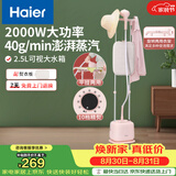 海尔（Haier）立式挂烫机35g蒸汽量2.5L水箱双杆家用手持熨斗烫衣服带板大功率平挂两用多功能蒸气熨烫机GS2408