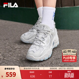 斐乐（FILA）掠夺者2丨老爹鞋女鞋复古时尚通勤鞋百搭出街增高休闲鞋男鞋 雨雾灰-NC【女款】 36