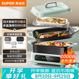 苏泊尔（SUPOR）电火锅 电煮锅电蒸锅 多功能烤鱼烤肉电热锅 火锅专用锅 分体家用电炖锅 多用途料理锅H3423FC862