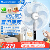 艾美特（AIRMATE）16寸五叶直流落地扇家用电风扇大风量机械立式落地扇轻音节能柔风定时风扇落地式风扇 FS40-RD120