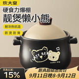 炊大皇砂锅陶瓷煲耐高温大容量家用炖汤煲煎熬中药煲仔饭砂锅2.8L