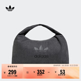 adidas「云朵包」牛仔风大容量运动挎包女子阿迪达斯官方三叶草 黑色 NS