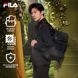 FILA【易烊千玺同款】黑武士丨斐乐双肩背包男士老花书包电脑包