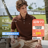 HAZZYS【情侣款】哈吉斯男女装 26新款夏季上衣凉感短袖POLO衫 棕色BW -男款【凉感】 L （175/96A 48）