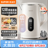 苏泊尔（SUPOR）1.7L显温度烧水壶304 不锈钢 多段调温保温 母婴冲奶粉器电热水壶 恒温水壶 SW-17J85A
