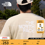 北面（The North Face）短袖T恤BRAND情侣款山峰印花户百搭外休闲透气26春夏新款|8GVF 3X4 /砾石沙 L /175/100A