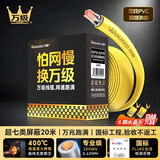 万级超七类双屏蔽网线【国标23AWG-0.62mm纯无氧铜芯】CAT7A类万兆25G网络工程家装修电竞监控箱线20米