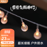 原始人（The Primitive） 户外露营灯野营照明氛围天幕帐篷灯串led超长续航装饰用品串灯带 10米80灯-升级水晶球（电池款）