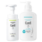 珂润（Curel）洗面奶温和清洁敏感肌男女士 控油保湿洁面泡沫150ml+洗发水420ml