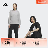 adidas情侣款加绒加厚直筒束脚运动裤男女秋冬阿迪达斯官方轻运动   黑色（推荐女生选小一码）   XXS