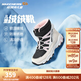 Skechers斯凯奇儿童绒绒靴雪地靴保暖男童棉鞋防寒加绒高帮女童靴660092L 女童/白色/黑色/粉红色/WBPK 35