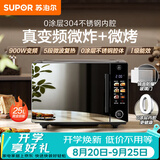 苏泊尔（SUPOR）微波炉烤箱一体机五档变频微波空气炸热风循环烘烤25L不锈钢0涂层电烤箱OD25AW882