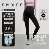 嫚熙（EMXEE）孕妇打底裤秋季新款孕期瑜伽裤孕妇裤托腹裤提臀裤孕妇装黑色