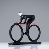裕谷 北欧运动人物摆件工艺品客厅电视柜酒柜玄关办公室装饰道具摆设 骑自行车