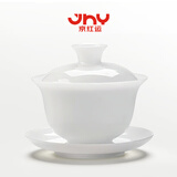 京红运真裸价·冰种玉瓷三才盖碗陶瓷茶杯茶具白瓷泡茶器