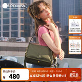 LeSportsac乐播诗新款包包女包斜挎包质感通勤腋下包单肩包生日礼物 橄榄绿