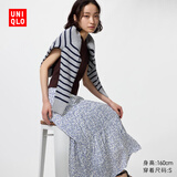 优衣库层叠长裙/常规款女装半身裙484822 65 宝蓝色 2XL