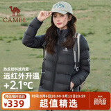 骆驼（CAMEL）火炉羽绒服冬季新款女装3A抗菌抗静电90绒子立领排骨轻薄羽绒外套