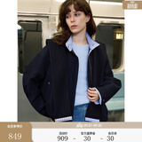 ELLE【明星同款】90白鸭绒针织披肩外套女2025冬新款新年短款羽绒服 藏青【披肩款】 M