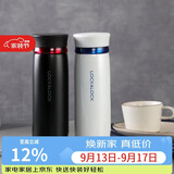 乐扣乐扣（LOCK&LOCK）菲特旋盖轻量保温杯商务情侣水杯子白蓝+黑红450ml*2