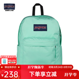 JANSPORT杰斯伯双肩包女学生旅行包26L旅行轻便透气书包男背包 4QUTDH3新薄荷绿/牛油果绿-侧边袋
