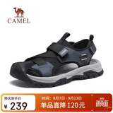 骆驼（CAMEL）男士户外休闲运动凉鞋包头洞洞沙滩鞋 G13M076103 黑/蓝 40