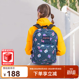JANSPORT杰斯伯双肩背包男女清新森系书包繁花波点旅行包通勤电脑包 T5015Q4芙蓉花-无侧袋无隔层