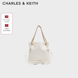 CHARLES&KEITH柔软抽绳简约链条福袋包单肩斜挎包包女包生日礼物CK2-80151536