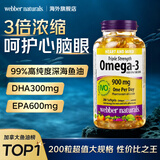 Webber Naturals伟博天然三倍深海鱼油高浓度omega-3含DHA+EPA成人中老年人