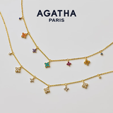 AGATHA/瑷嘉莎 幸运四叶花项链女【生日礼物】送女友高级感法式优雅 【升级款】彩色多花