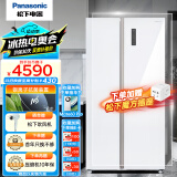 松下（Panasonic）冰箱632升大容量冰箱双开门冰箱1级能效白色玻璃风冷无霜家用冰箱优选NR-EW63WPA-W
