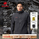 猛犸象（MAMMUT）【红标】Macun 2.0 男士户外防泼水连帽夹克外套软壳 黑色 XL