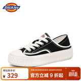 Dickies女士帆布鞋潮流休闲鞋子布鞋低帮百搭女士平底鞋 黑色 39 