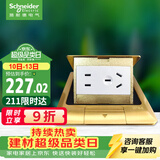 施耐德 五孔地插(带底盒) 弹出阻尼式防水地面地板插座铜质E227C10U_BAS