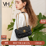 VANESSA HOGAN VH女包茵然软包轻奢小香风斜挎小包菱格链条单肩腋下包生日礼物