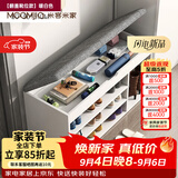 米客米家（MIKEMIJIA） 鞋柜换鞋凳一体家用门厅玄关柜简约大容量长凳穿鞋凳翻斗鞋柜 【靴位款】80cm新款暖白色 组装